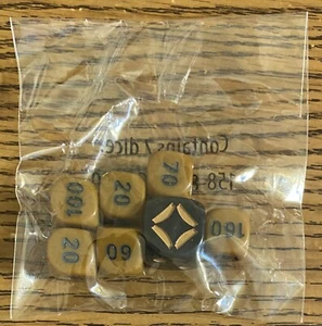 Pokemon TCG Shining Fates Die Set of 7 Dice From Elite Trainer Box - Picture 1 of 3