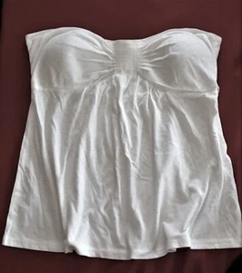 Size XL White Bandeau Knit Jersey Top New with Tags - Picture 1 of 1