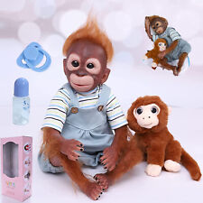 20" Realistic Reborn Dolls Handmade Soft Vinyl Silicone Monkey Baby Xmas Gifts