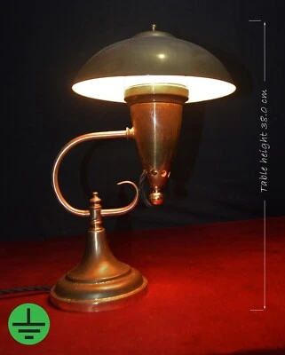 art deco brass desk lamp by Erik Tidstrand for Nordiska Kompaniet Sweeden C1930s - Image 1 of 4