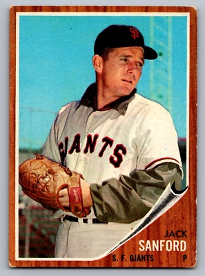 1962 TOPPS #538 JACK SANFORD GIANTS - Image 1 of 3