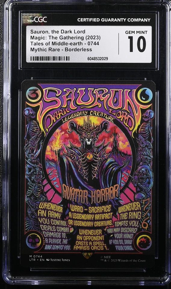 Sauron, The Dark Lord Mythic Rare Borderless Poster Non-Foil CGC 10 GEM MINT - Image 1 of 2