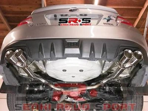 SRS AXLEBACK QUAD TIP EXHAUST POLISH 3.5" TIPS FOR 2015 16 17 18 WRX STI SEDAN - Bild 1 von 5