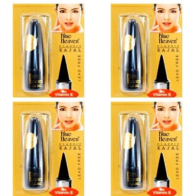 6 Piezas Azul Cielo INDIO NEGRO Kajal Larga Duración Resistente al Agua/DANZA DEL VIENTRE Foto 1 de 4