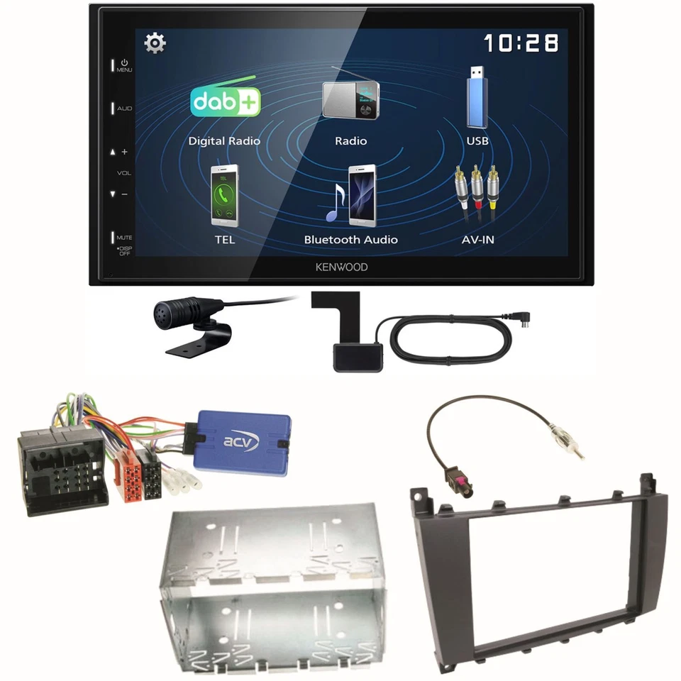 Kenwood DMX129DAB DAB+ Einbauset für Mercedes C-Klasse W203 CLC CL203 S203 - Bild 1 von 1