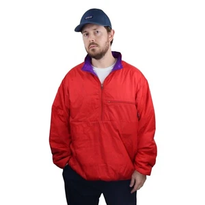 Vtg Patagonia Das Parka Style Puffball Jacket Puffer Pullover Men 2XL Red Purple - Picture 1 of 14