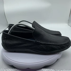 Tommy Bahama Leather Driving Shoes Slip On Black Loafers Comfy Size 10.5 D Wide - Picture 1 of 13