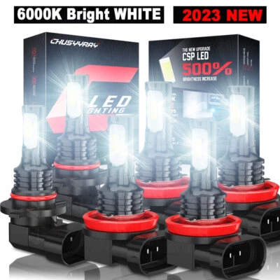 For Ford Ranger 2020 2021 2022 -6x LED Headlight Hi/Lo beam +Fog Light Bulbs kit - Image 1 of 4