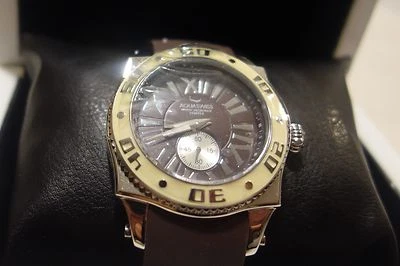 Reloj Aquaswiss Swiss Sport SW11 62G esfera marrón y correa de goma 10 atm nuevo Foto 1 de 3