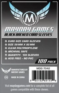 Mayday Games Black Euro Sized Card Sleeves #7042 - Picture 1 of 1