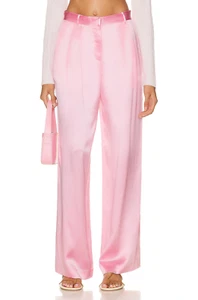 Love Shack Fancy Women's Emberlynn Pants, Style# LP084-1558, Size 8, Sweet Pink - Picture 1 of 12