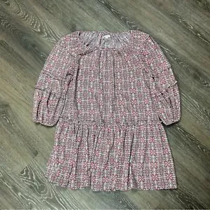 Max Studio Long Sleeve Boho Mini Dress Tunic Size L EUC - Picture 1 of 5