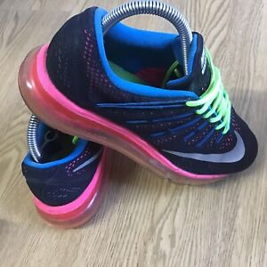 Men’s Boys NIKE Air Max 2016 Trainers Size UK 5 Black Pink  (007)