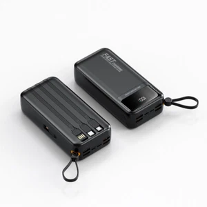 30000mAh Portable Power Bank Compatible with iPhone Android Cell Phone (Black) - Picture 1 of 3