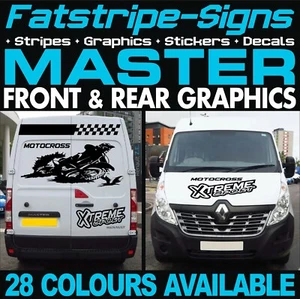 para adaptarse a RENAULT MASTER MOTOCROSS PEGATINAS GRÁFICAS FURGONETA SWB MWB L1 L2 - Imagen 1 de 2