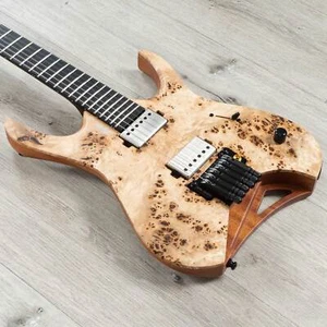 Mayones Hydra Elite PRO 6 Headless Guitar, CSL Tremolo, Trans Natural Satine - Picture 1 of 11