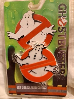 New SealedGhostbusters Collectible 1GB USB drive eraser combo Ghost Monster  - Image 1 of 2