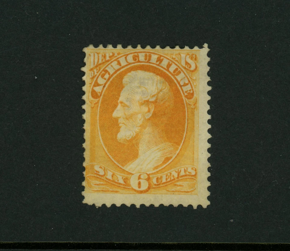 USA Scott # O4 Fine OG HR's 6c Agriculture Dept Official Stamp Cat $275 - Image 1 of 2