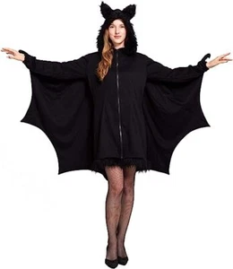 Disfraces de Halloween para adulto con cremallera murciélago negro Syncfun Cosplay para murciélago negro - Imagen 1 de 7