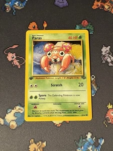 Pokémon Cards Paras 59/64 Jungle FIRST EDITION WOTC - (NM-) #2 - Picture 1 of 3