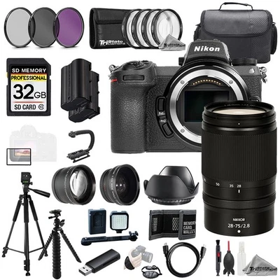 Nikon Z 7II + NIKKOR Z 28-75mm f/2.8 Lens +32GB+Ext Bat+9 PC Filtr-MEGA Kit