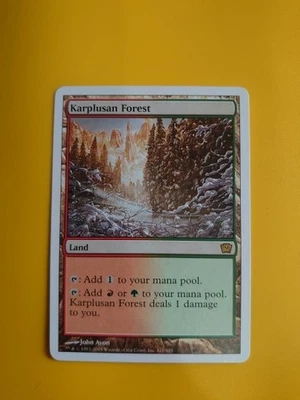 Karplusan Forest. 9th Edition rare land  ARTIST PROOF  JOHN AVON MTG Card. - Image 1 of 4