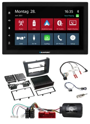 Blaupunkt Lenkrad Bluetooth DAB 2DIN USB Autoradio für Mazda 3 09-13 analog - Bild 1 von 4