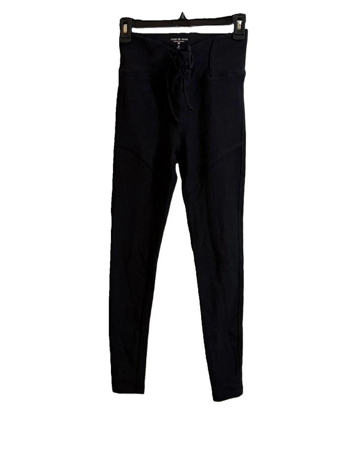 YEAR OF OURS Black Ribbed Stretch Football Legging S - Image 1 of 4