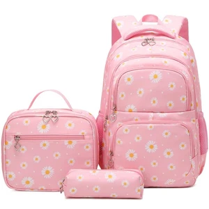 3Pcs Lightweight Water Resistant Daisy Backpack for Girls Backpack with Lunch... - Picture 1 of 7