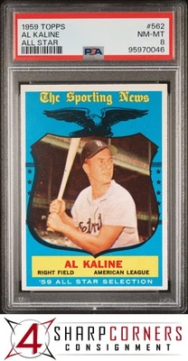 Topps All Star 1959 #562 Al Kaline Tigers Hof PSA 8 Foto 1 de 3