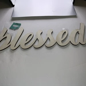 Blessed Wood 14W  x 5 L x .5 Thick Paintable Make It Your Own New - Picture 1 of 19