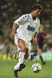 Michael Laudrup Hand Signed Photo 12x8 Inch Autograph Includes COA Madrid Fc - Picture 1 of 1