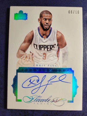 2015-16 Chris PAUL Panini Flawless  PREMIUM INK Autograph AUTO #8/10 SP  - Image 1 of 4