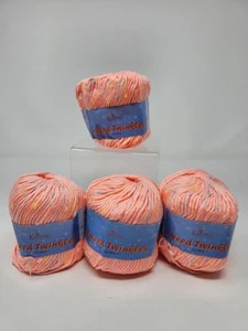 Lot Of 4 KNITPAL Tweed Twinkles DK Yarn - NEW 87 Yards Each Pink Coral Blue - Bild 1 von 4