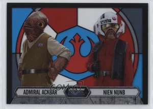 2016 Star Wars Evolution Stained Glass Pairings Admiral Ackbar Nien Nunb #8 2a1 - Picture 1 of 3