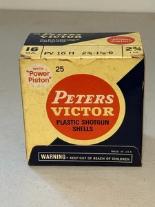 Peters Victor Plastic Shotgun Shells 16 Ga.- EMPTY BOX - Picture 1 of 6
