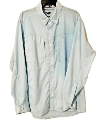 Simms G4 Fishing Shirt Men’s Large Blue Long Sleeve Button-Up Vented Lightweight - Image 1 of 4