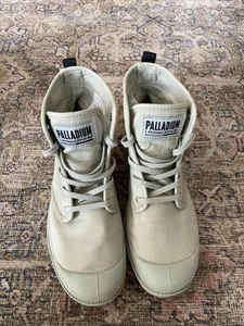 Palladium Palabase Cotton Twill Unisex Stiefel Damen 7 Khaki Grün - Bild 1 von 9