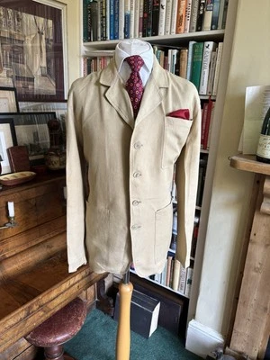 Gieves & Hawkes linen jacket. Vintage. 50”M. Italian-made.  Good, used condition - Image 1 of 4
