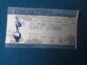 Tottenham Hotspur v Everton 5/2/86 Super Cup Semi Final Ticket - Picture 1 of 2