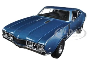 1968 OLDSMOBILE 442 BLUE 1/24 DIECAST MODEL CAR BY WELLY 24024 - Picture 1 of 6