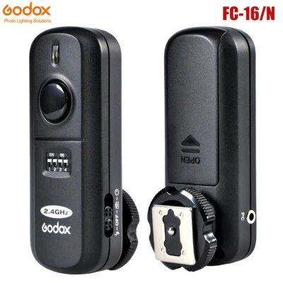 Godox FC-16/N 2.4GHz Wireless Flash Trigger 16CH Transceiver& Receiver For Nikon - Image 1 of 4