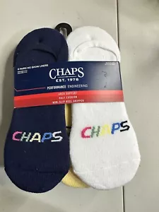 Chaps 6 Pack No Show Socks Assorted Colors Size 6-12.5 - Picture 1 of 3