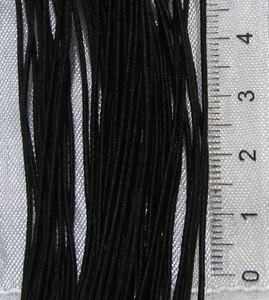 C146 -Plus de 8 mètres de fil Noir 1mm cordon élastique stretch bracelet collier - Picture 1 of 1