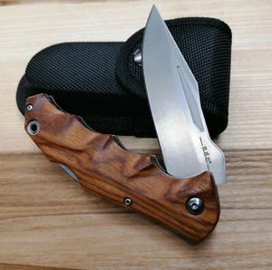 Haller Messer e.d.c. URBAN GRIZZ Campingmesser Lockback 440 Padoukholz Etui - Bild 1 von 5
