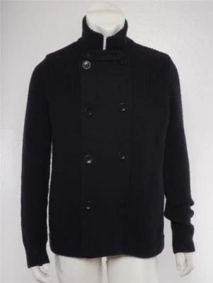 Cárdigan suéter chaqueta VINCE para hombre azul marino imitación piel de oveja forrado varias capas M Foto 1 de 4