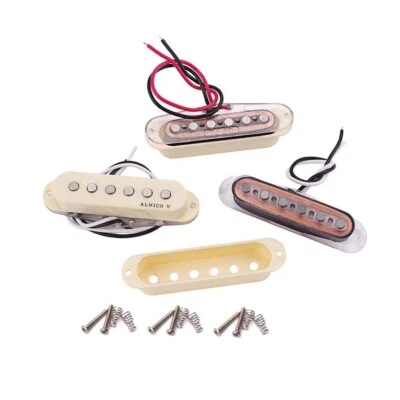 Hand Wound Cream Milk Vintage Style Pickup Alnico 5 Magnets for ST Strat Replace - Image 1 of 4