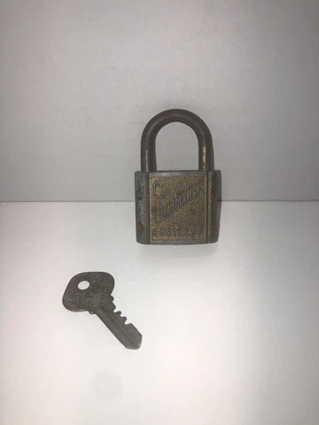 Antique Vintage Slaymaker Rustless Door Padlock Lock With 1 Key Cover