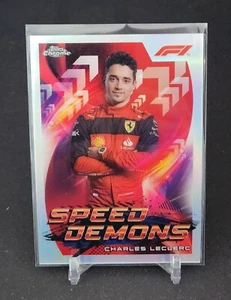 Charles Leclerc 2022 Topps Chrome Formula 1 Speed Demons Refractor Ferrari SD-CL - Picture 1 of 2