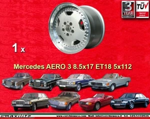 1 cerchio Mercedes Aero 3 8.5x17 ET18 Mercedes 107 108 109 116 123 126 wheel - Foto 1 di 23